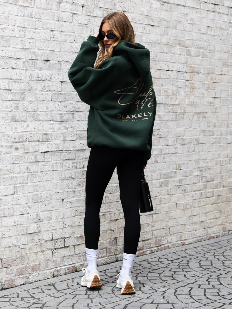 Club Oversized Hoodie - Forest Green