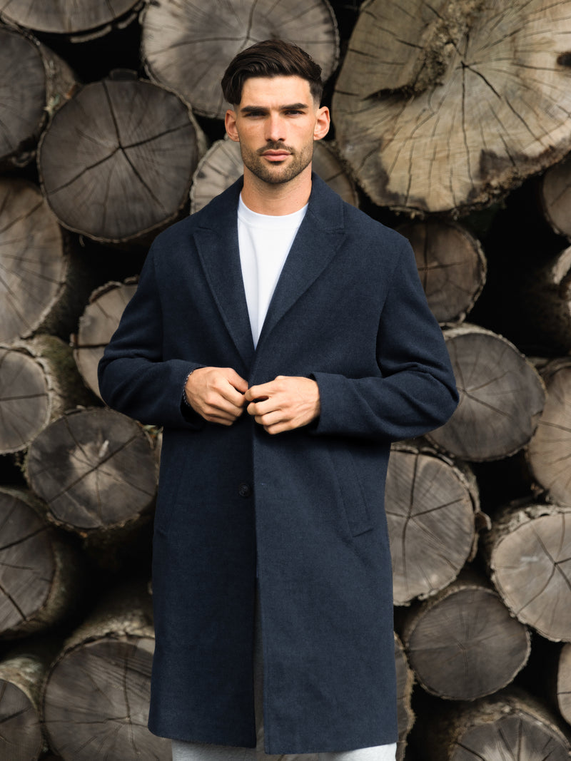 Knightsbridge Tailored Coat - Navy