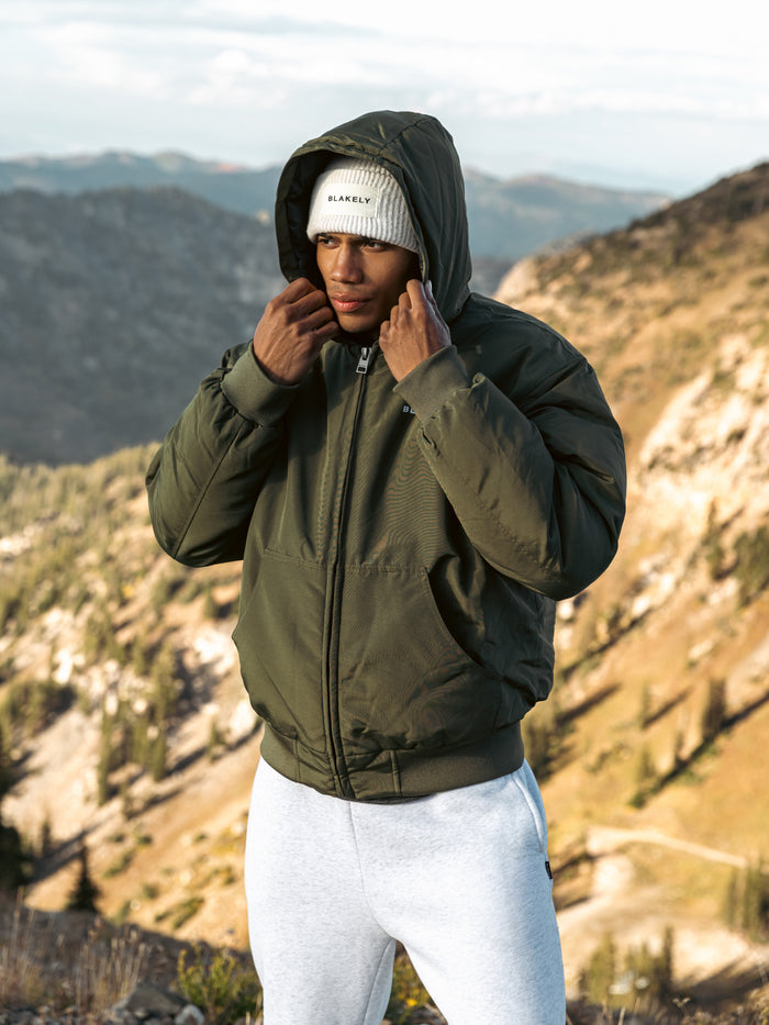 Layton Hooded Jacket - Khaki Green