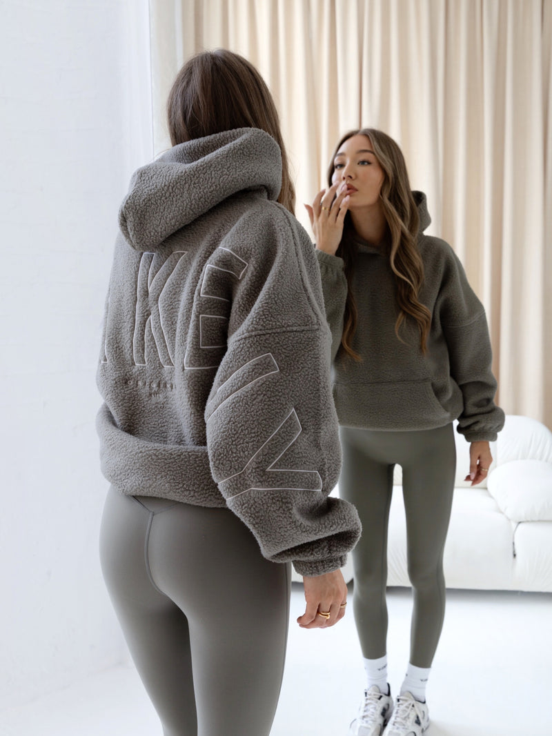 Borg Isabel Oversized Hoodie - Safari Green