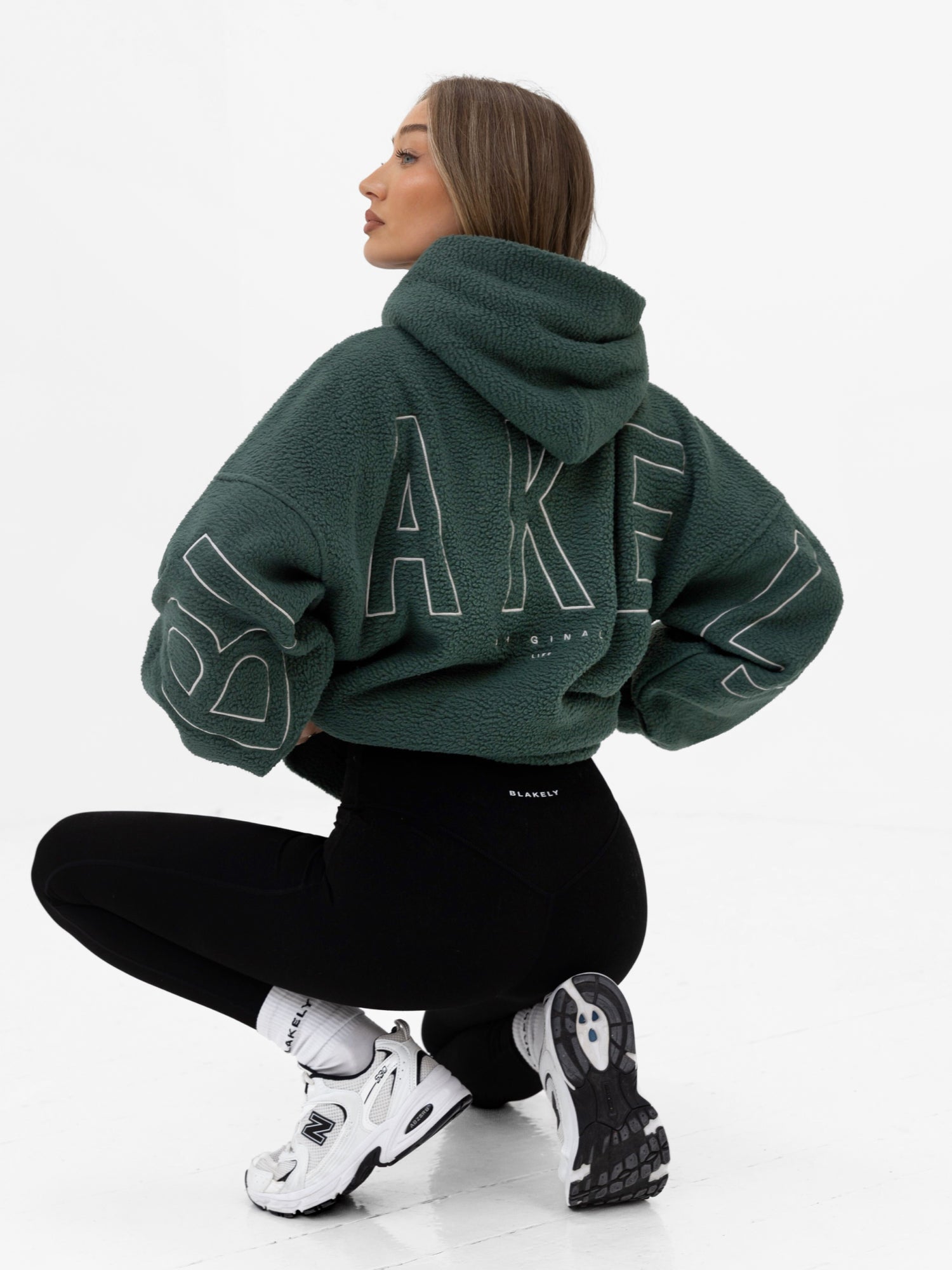 Buy Blakely Womens Green Borg Isabel Oversized Hoodie Free