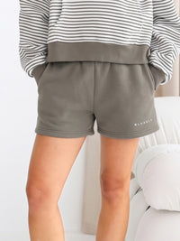 Isabel Jogger Shorts - Safari Green