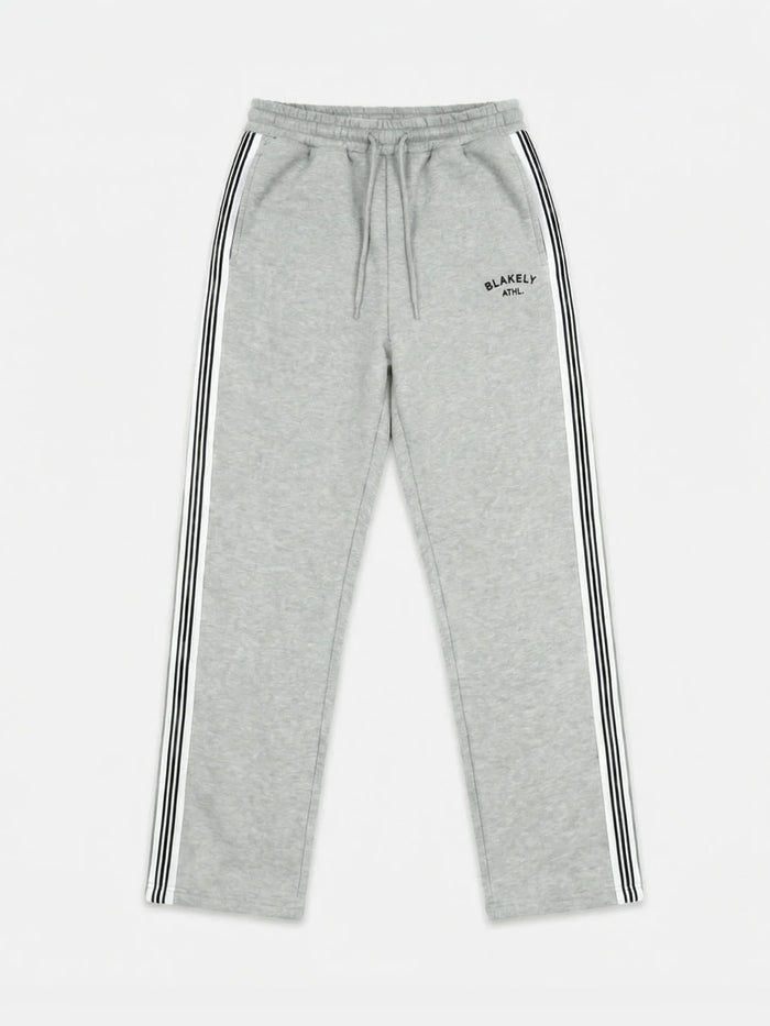 Zayd Wide Leg Sweatpants - Marl Grey