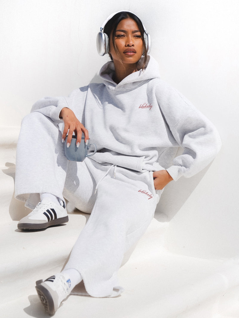Georgia Oversized Hoodie - Marl White