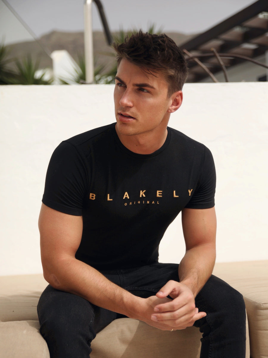 Buy Blakely Black Goldcross Mens T-Shirt | Free delivery on orders over ...