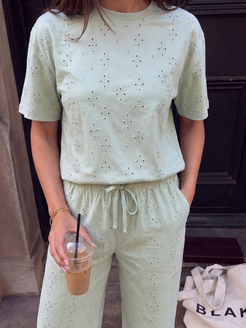 Amina Wide Leg Trousers - Sage