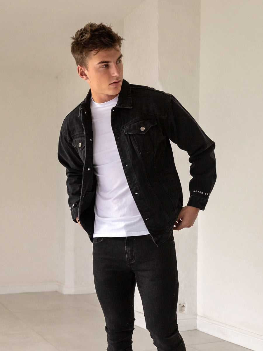 Blakely Clothing Greenwich Mens Black Denim Jacket | Free delivery on ...