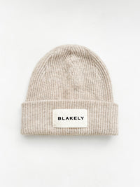 Label Knitted Beanie - Toasted Taupe