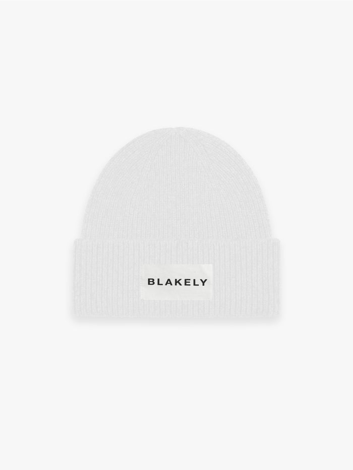 Label Knit Beanie - Marl Grey