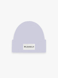 Label Knit Beanie - Lilac