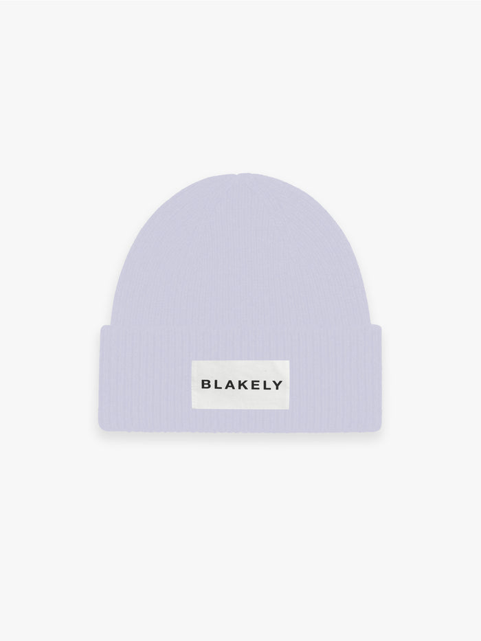 Label Knit Beanie - Lilac