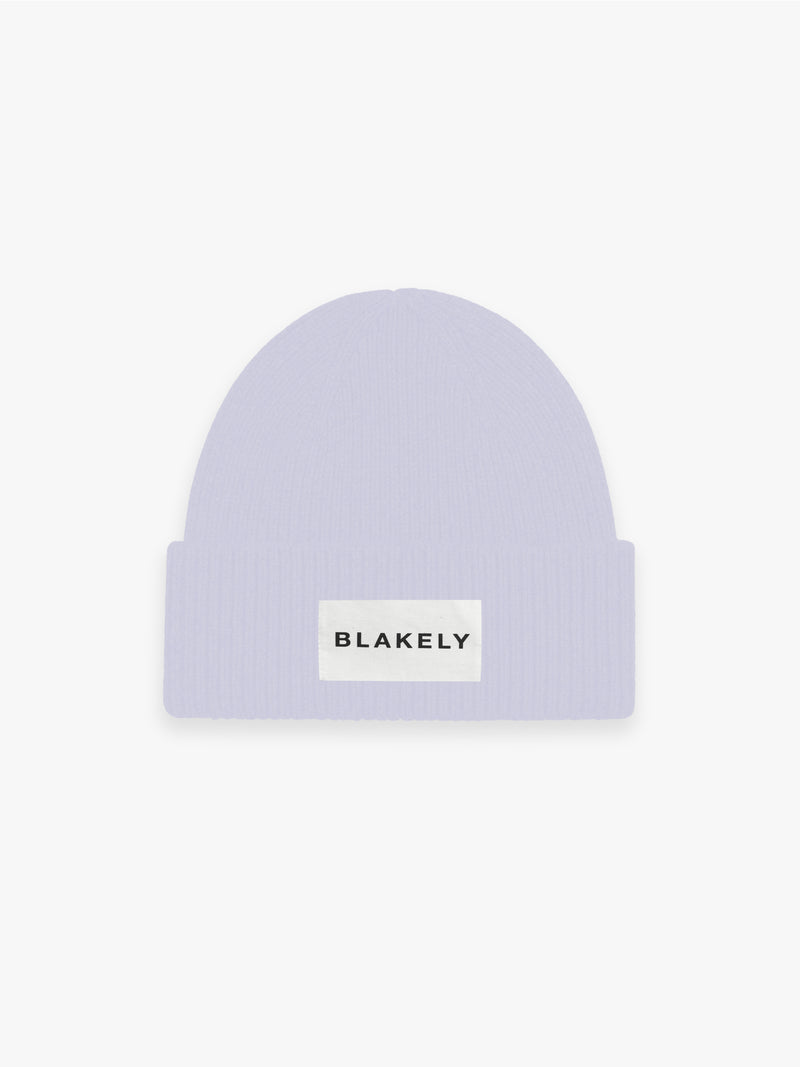 Label Knit Beanie - Lilac