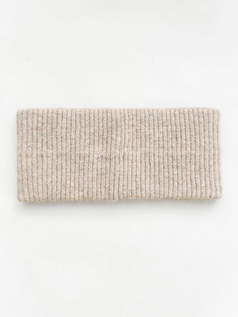 Label Knitted Headband - Toasted Taupe