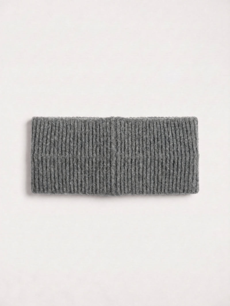 Label Knitted Headband - Marl Charcoal