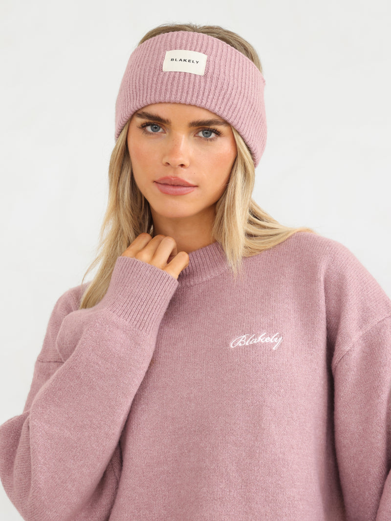 Oversized Knitted Jumper - Dusty Pink