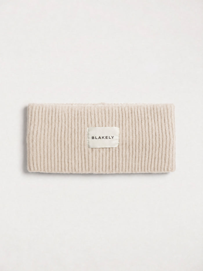 Label Knitted Headband - Vanilla