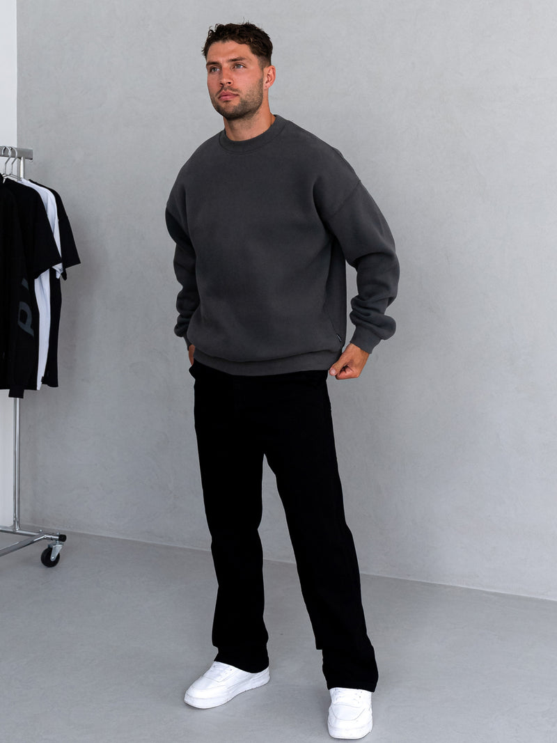 Declan Relaxed Jumper - Khaki Grey