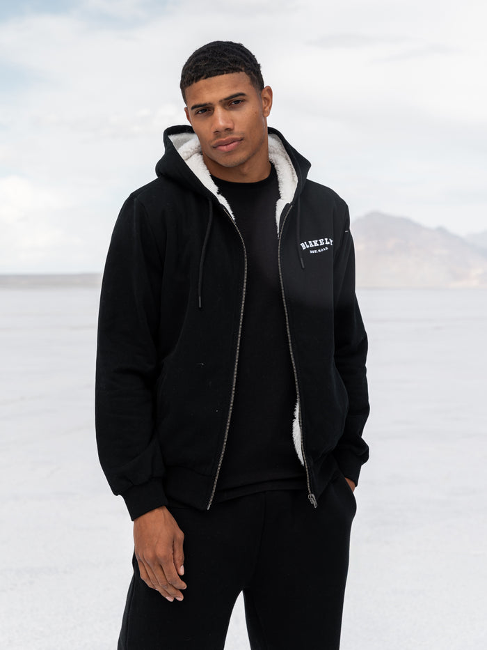 Heritage Zip Up Hoodie - Black