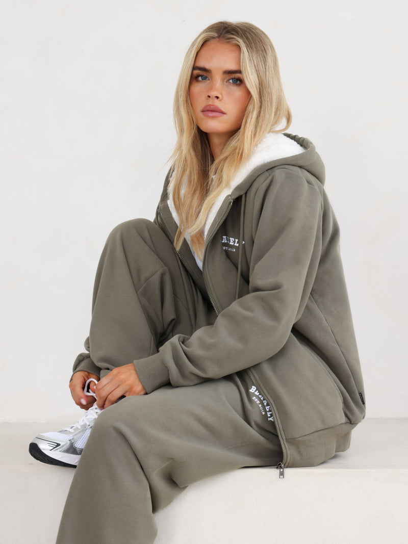 Heritage Full Zip Hoodie - Safari Green