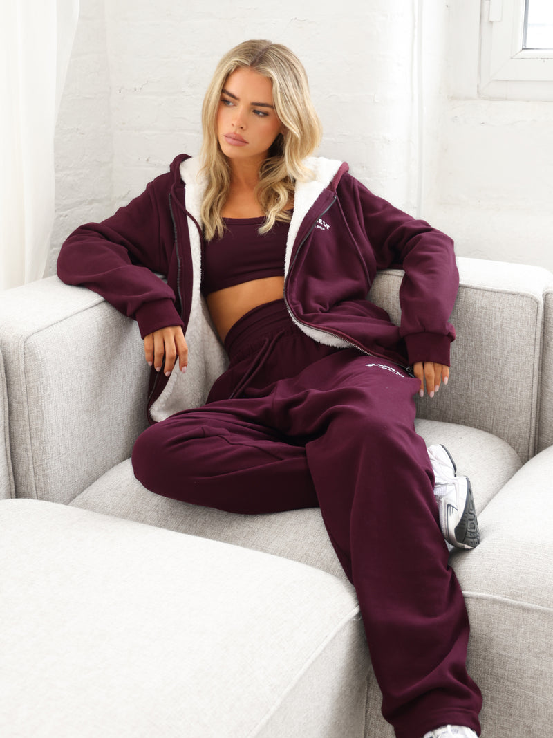 Heritage Oversized Sweatpants - Dark Cherry