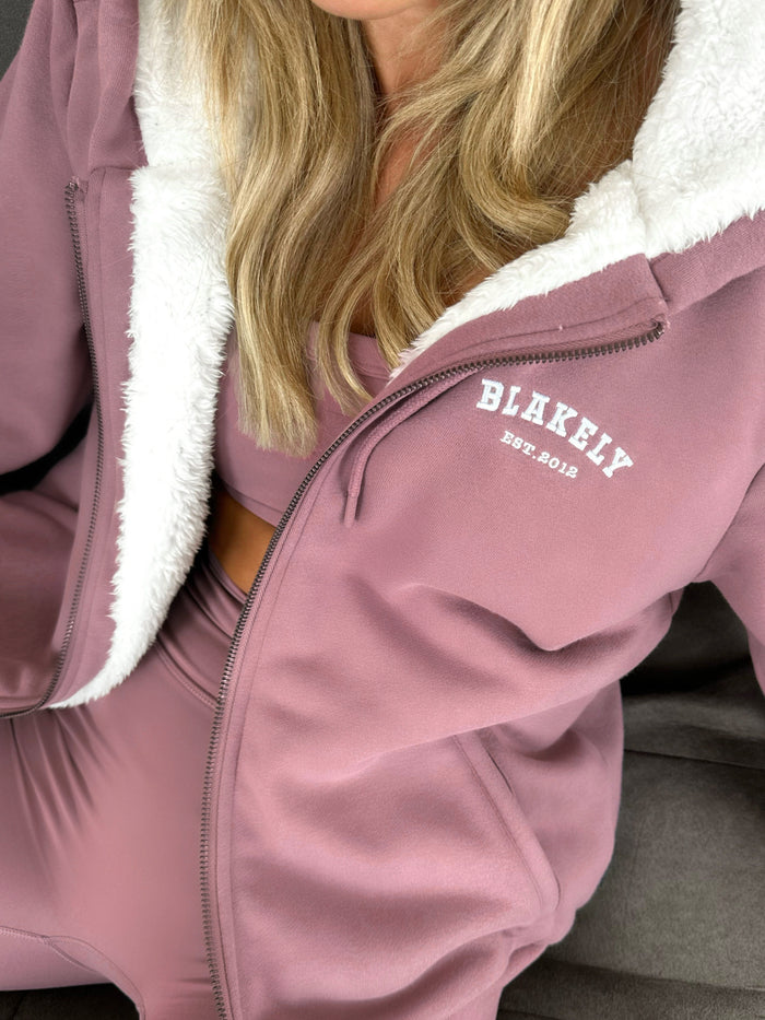 Heritage Full Zip Hoodie - Dusty Pink