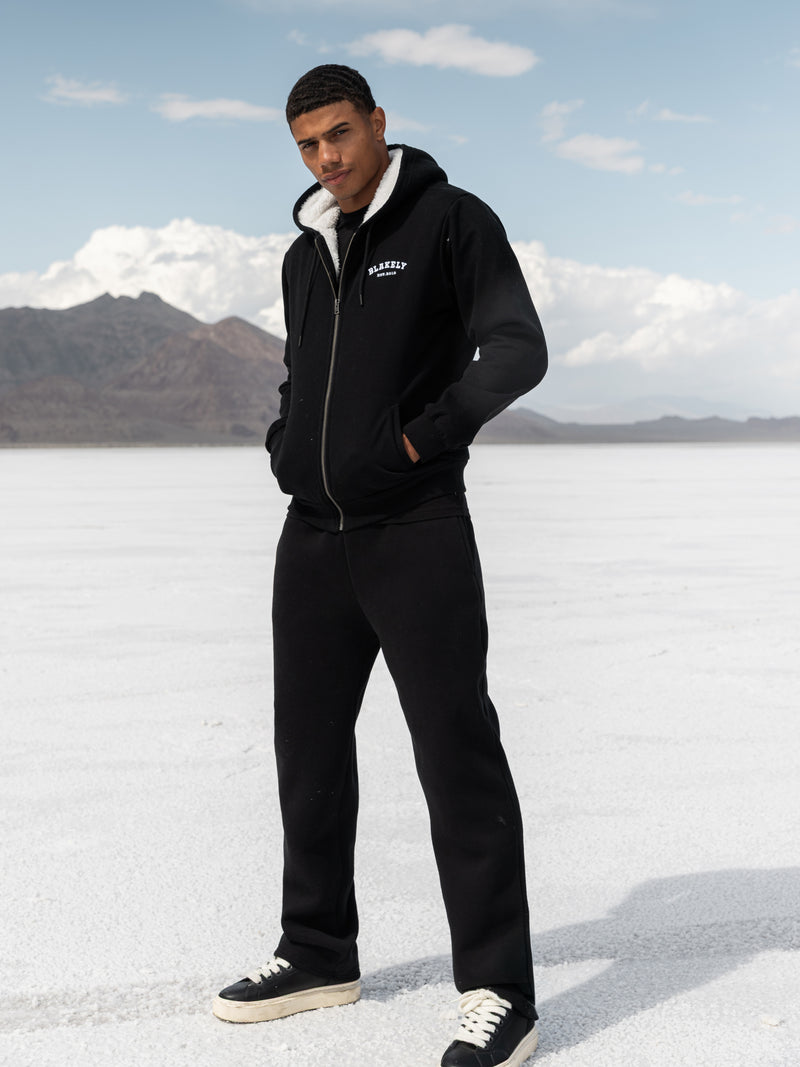 Heritage Zip Up Hoodie - Black