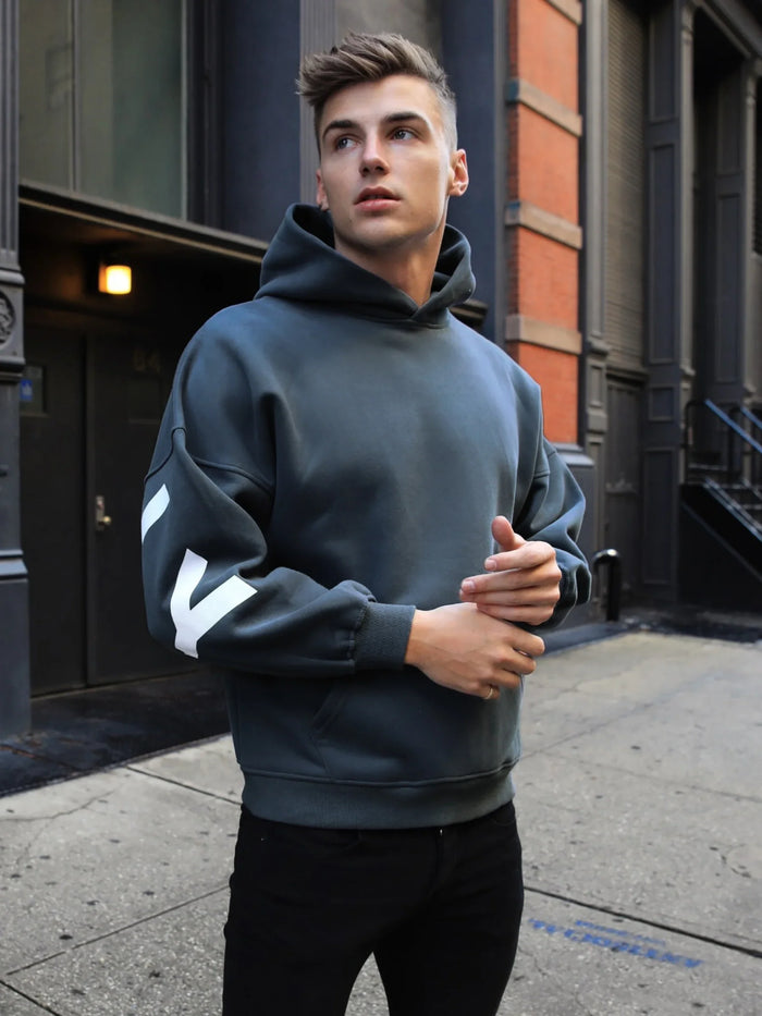 Idris Oversized Hoodie - Blue