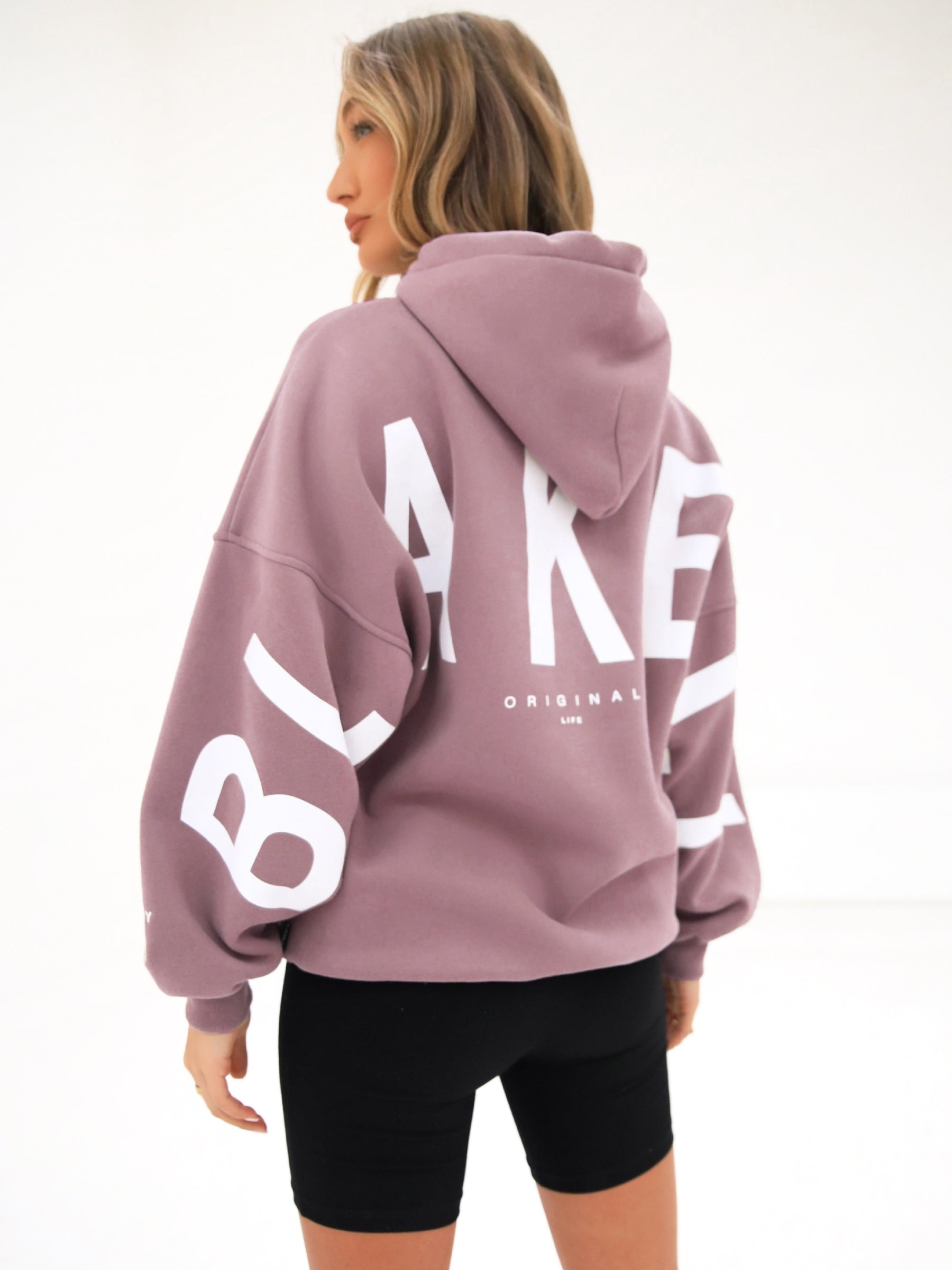 Isabel Oversized Hoodie - Marl Grey & Bold Pink