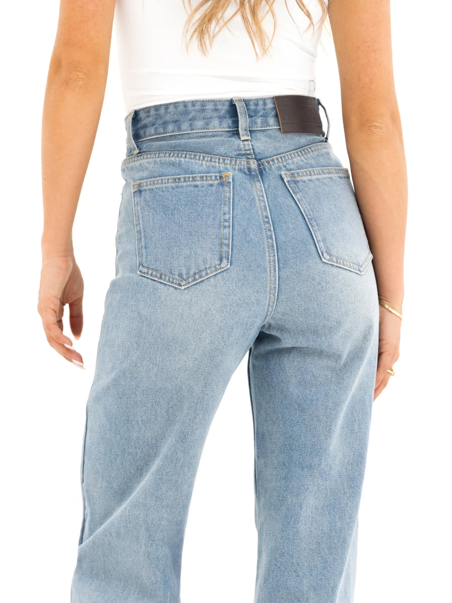 Blakely Slim Wide Leg Denim- Dark Denim