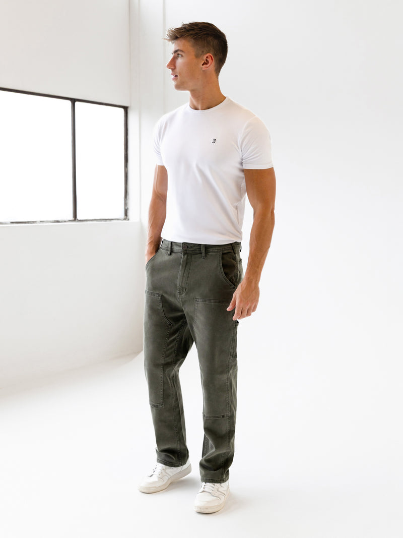 Vol.21 Panel Jeans - Olive Green