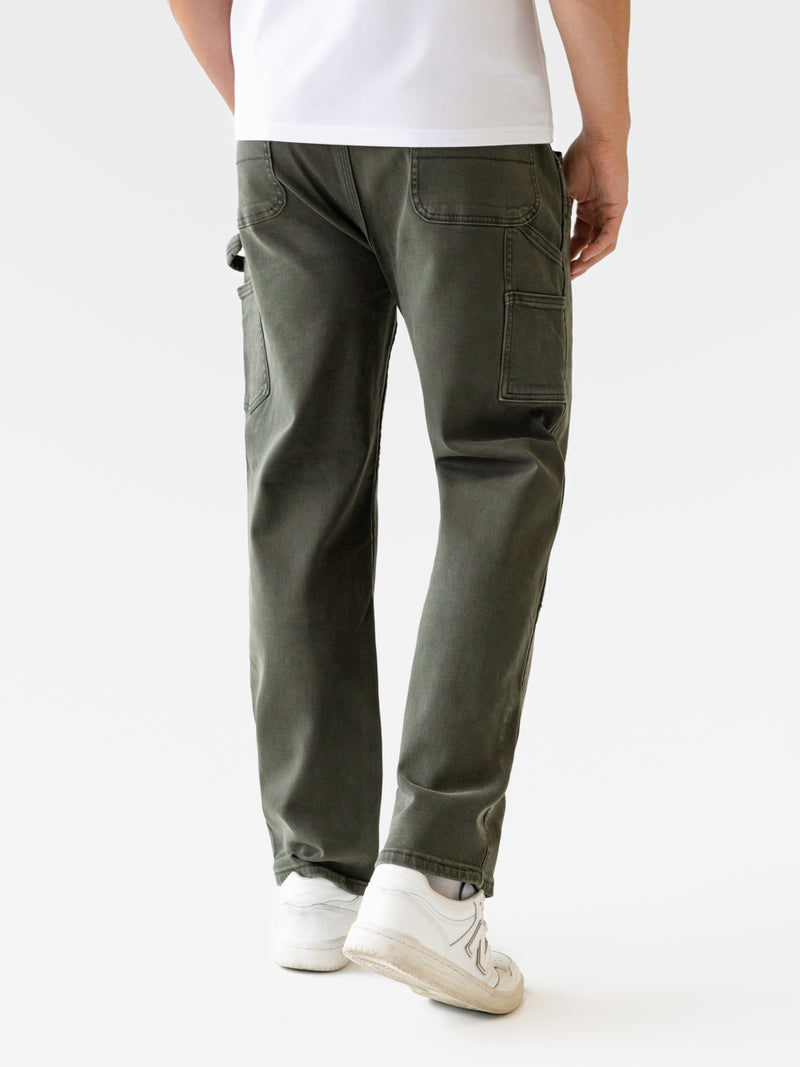 Vol.21 Panel Jeans - Olive Green