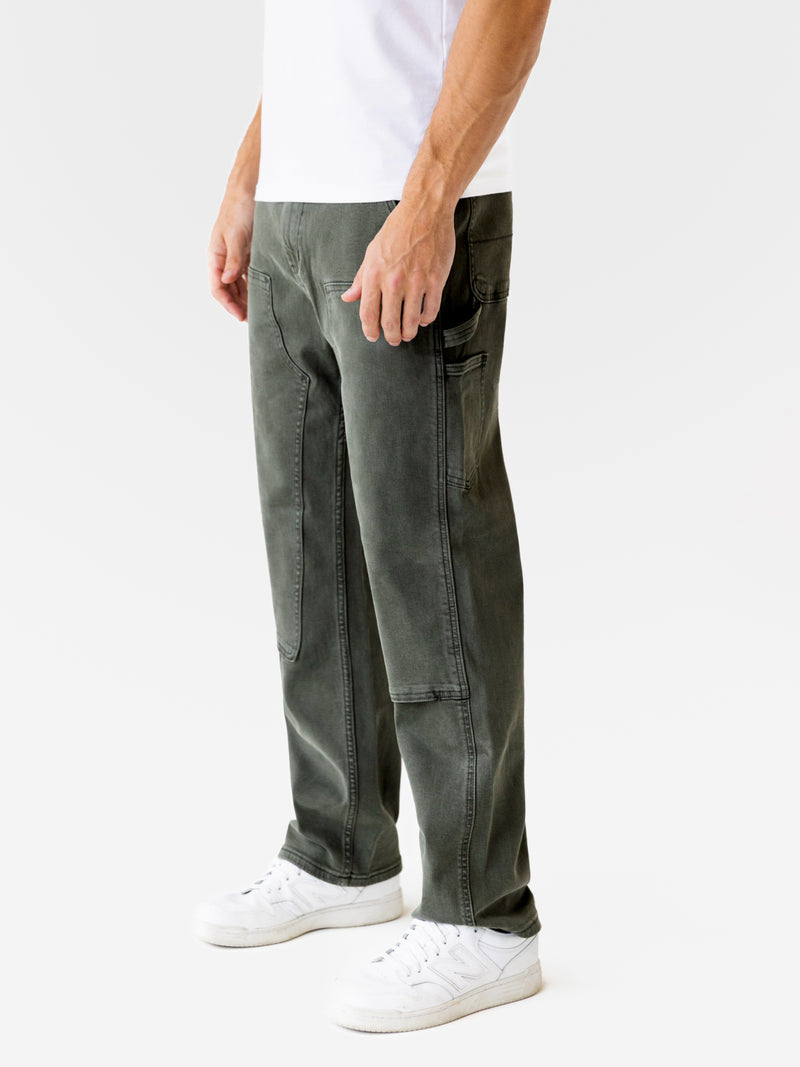 Vol.21 Panel Jeans - Olive Green