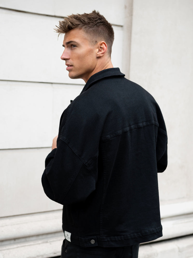 Blakely Denim Trucker Jacket - Black