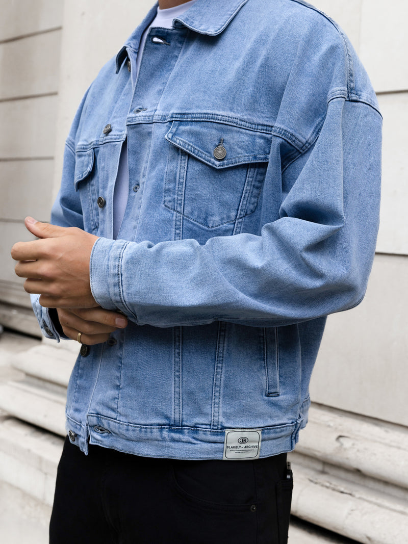 Blakely Denim Trucker Jacket - Washed Blue