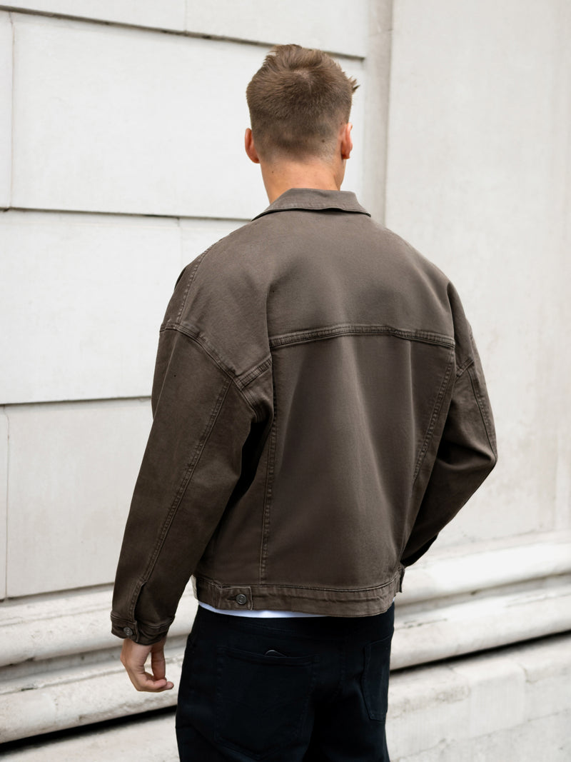 Blakely Denim Trucker Jacket - Brown