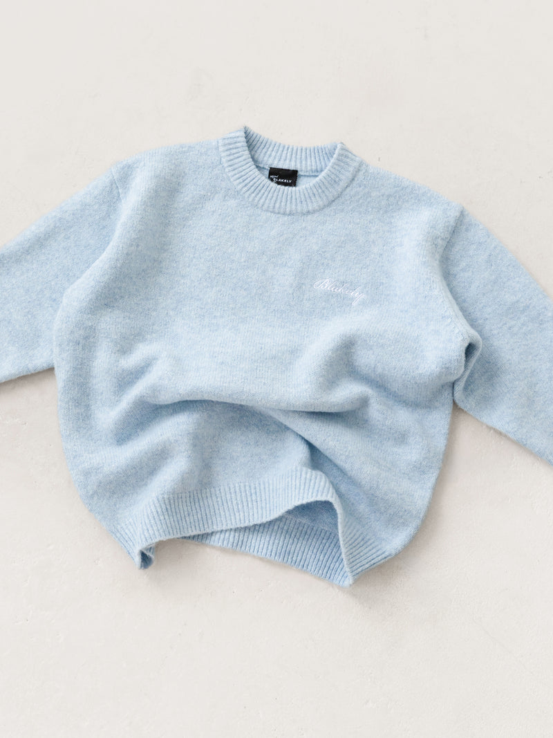 Mini Knitted Jumper - Baby Blue