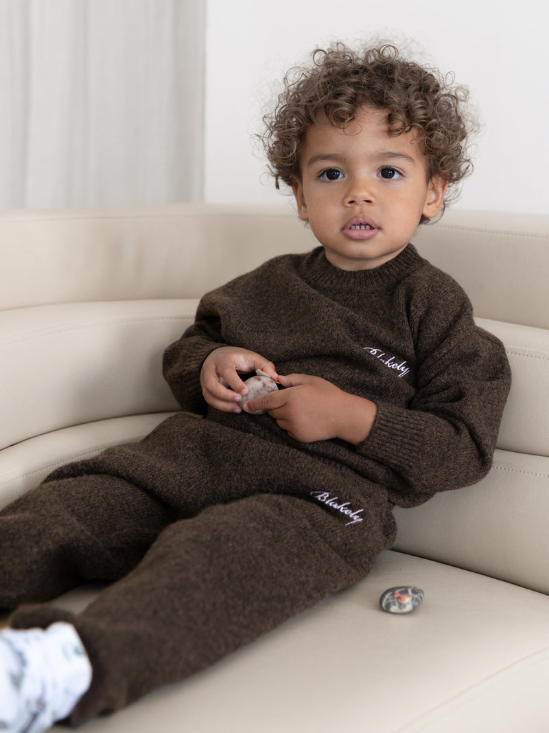 Mini Knitted Jumper - Chocolate Brown