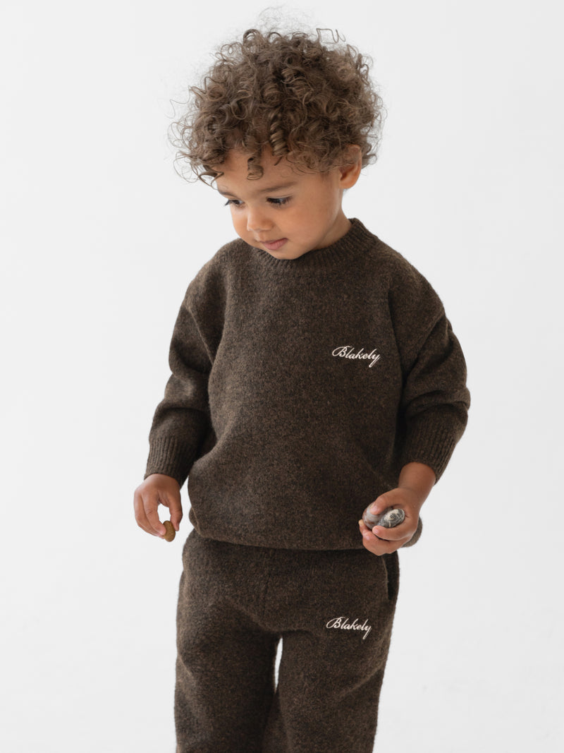 Mini Knitted Jumper - Chocolate Brown
