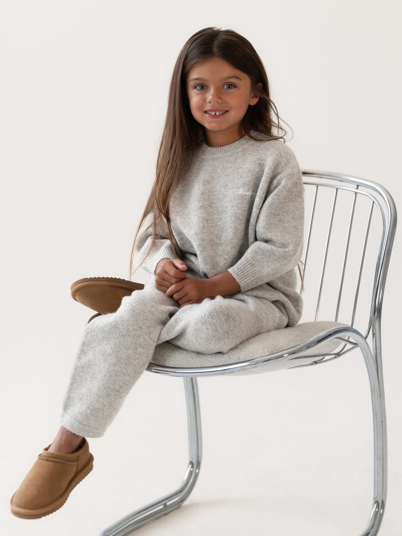Mini Knitted Jumper - Marl Grey