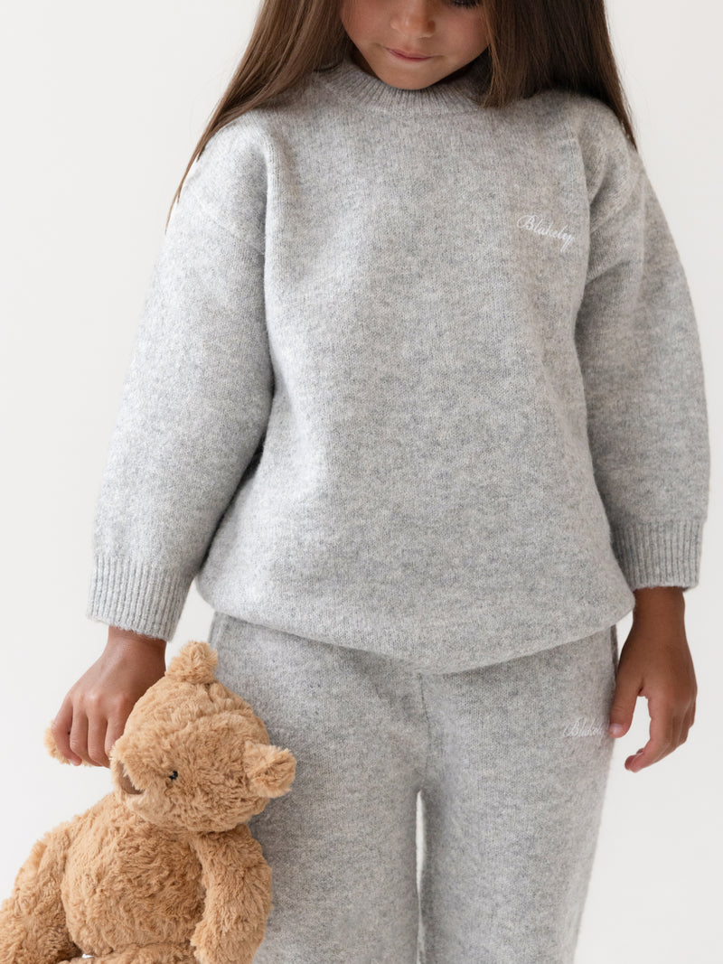 Mini Knitted Jumper - Marl Grey