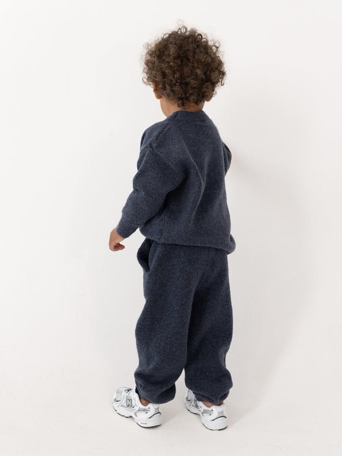 Mini Knitted Sweatpants - True Navy