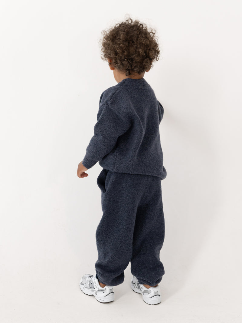 Mini Knitted Sweatpants - True Navy