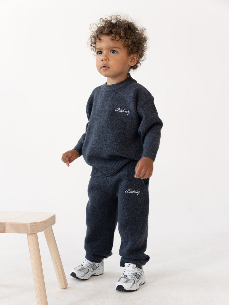 Mini Knitted Sweatpants - True Navy