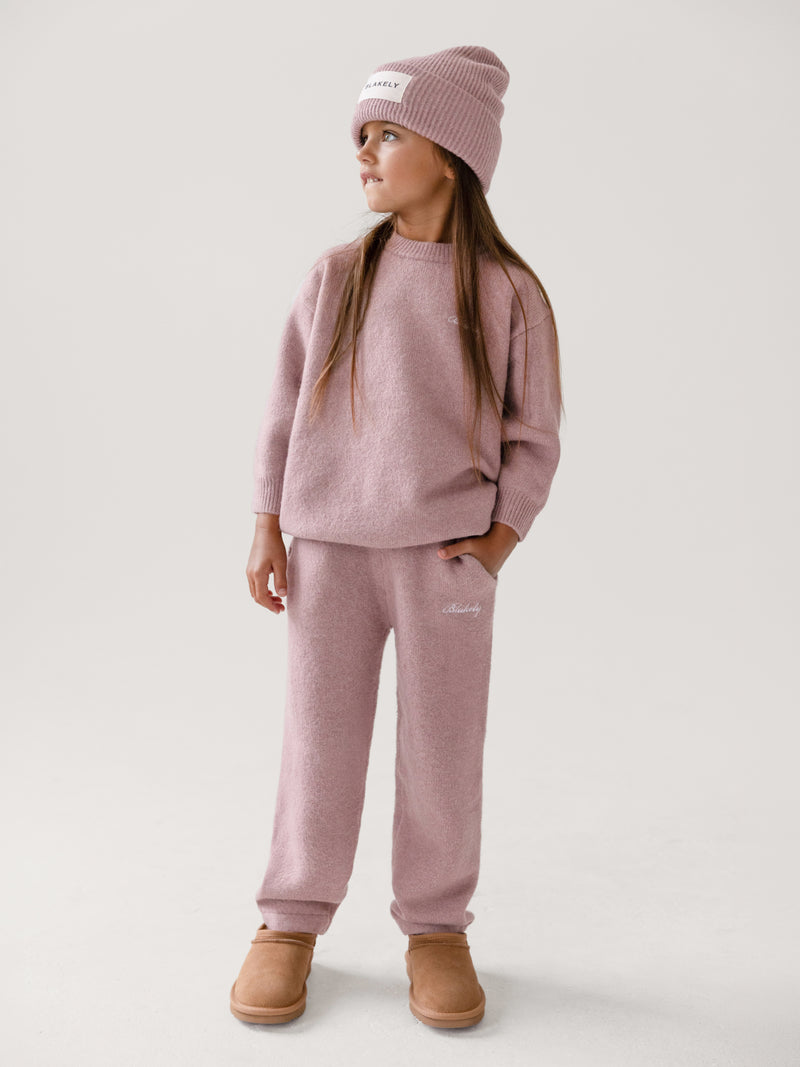 Mini Knitted Sweatpants - Dusty Pink
