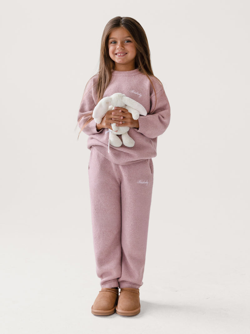Mini Knitted Sweatpants - Dusty Pink