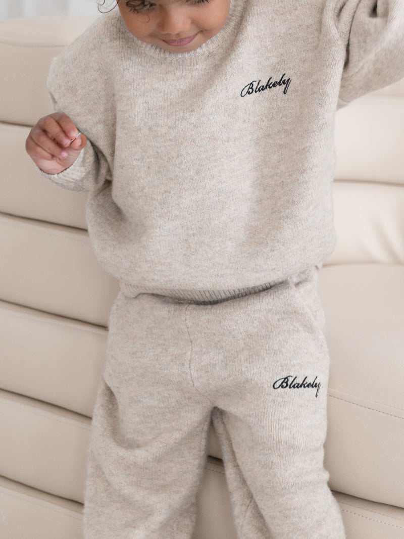 Mini Knitted Sweatpants - Toasted Taupe