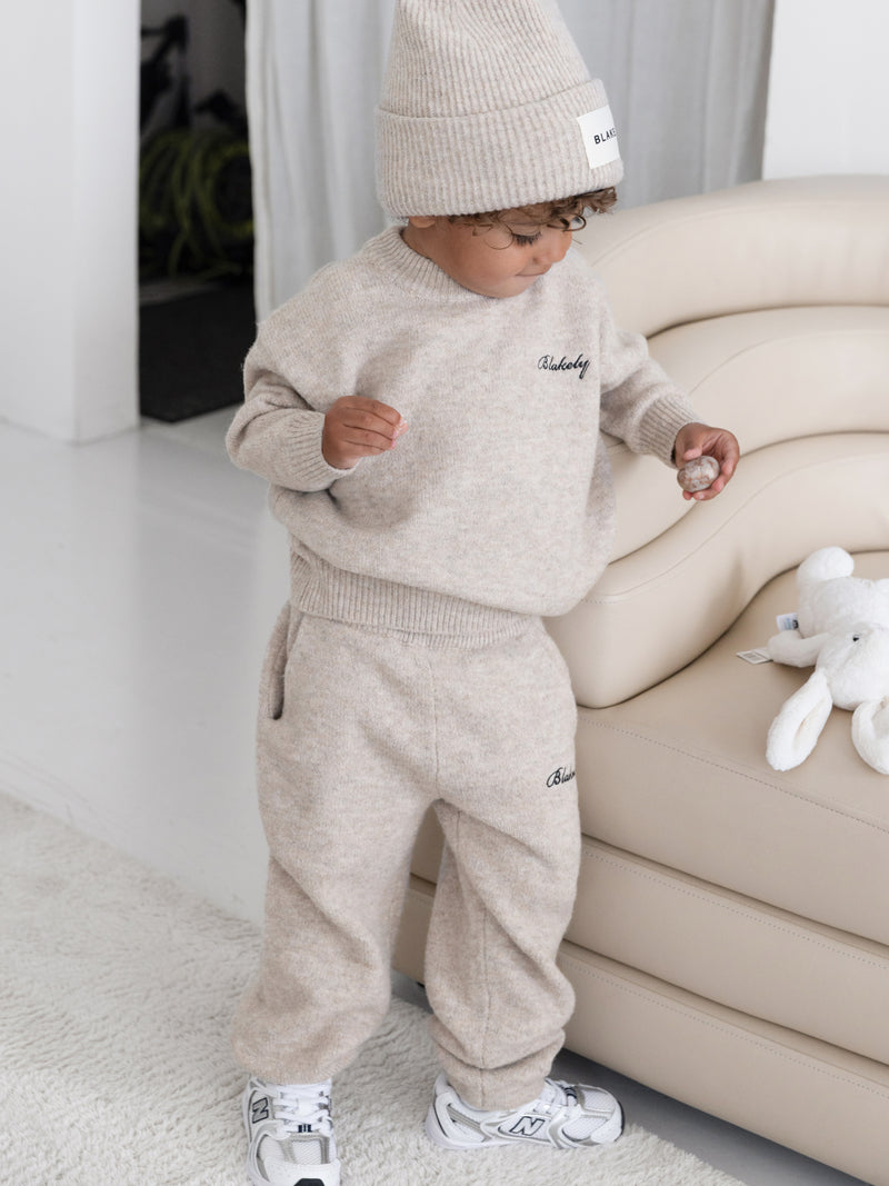Mini Knitted Sweatpants - Toasted Taupe
