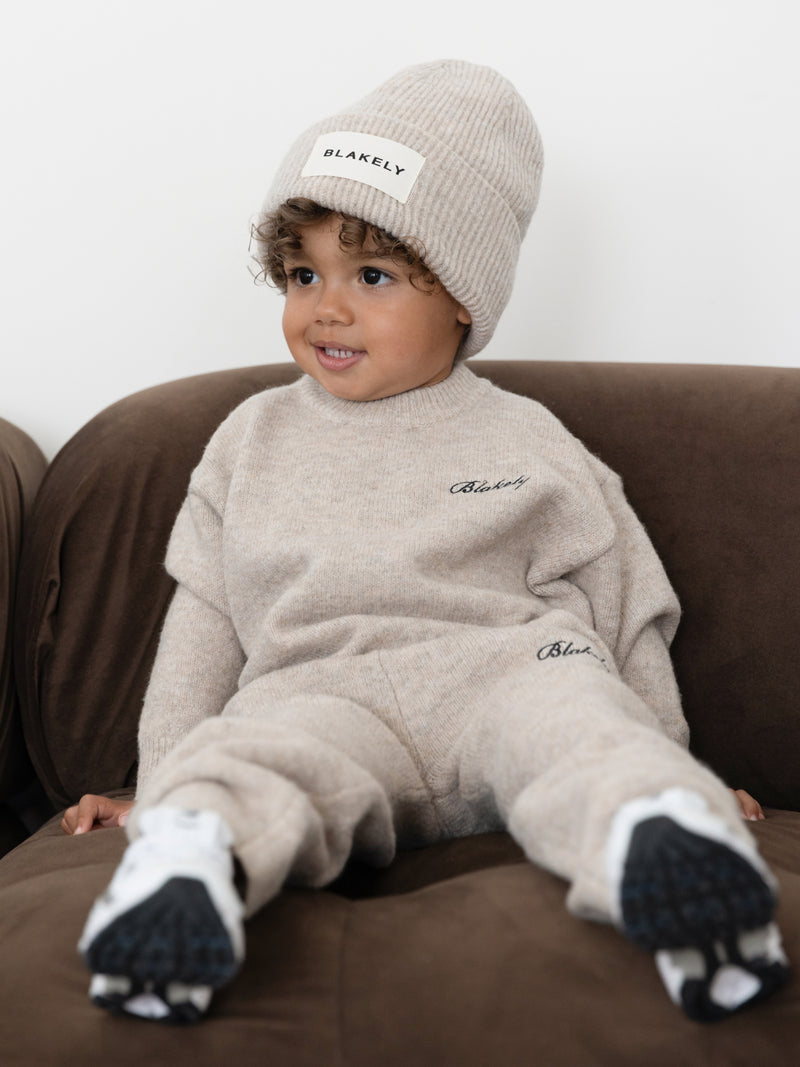 Mini Knitted Sweatpants - Toasted Taupe