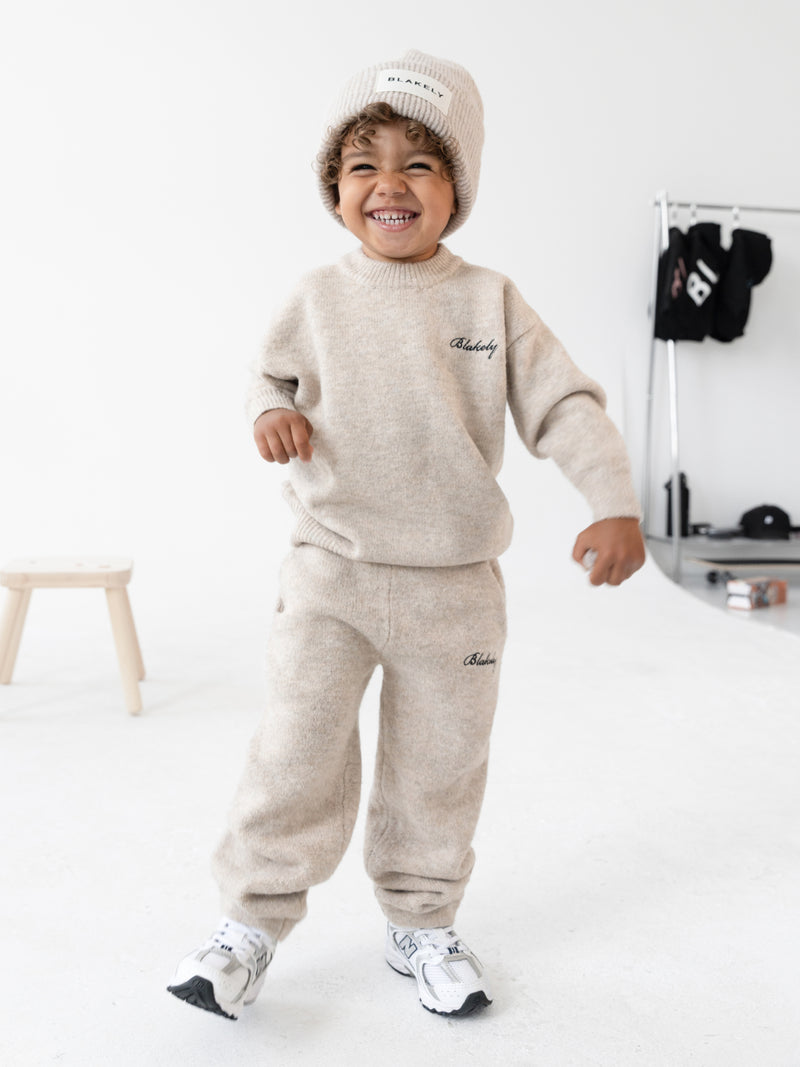 Mini Knitted Sweatpants - Toasted Taupe
