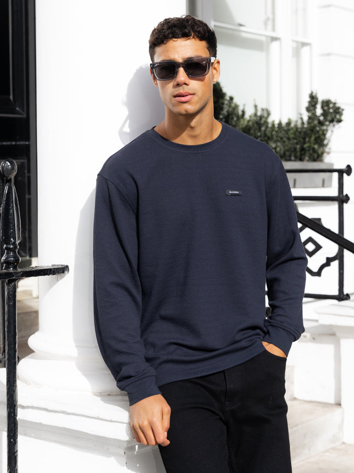 Keston Long Sleeve Top - True Navy